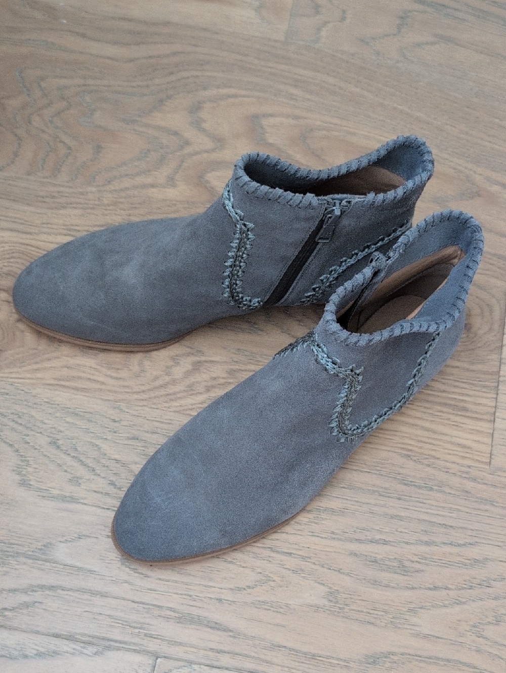 Jack Rogers Gray Suede Ankle Boots Size 9